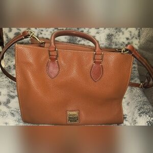 Dooney & Bourke Caramel Pebble Grain Leather Janine Satchel
